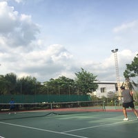 Photo taken at Tennis Court by Bom N. on 8/22/2017