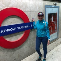 Photo taken at Heathrow Terminal 4 London Underground Station by Carla on 4/26/2019