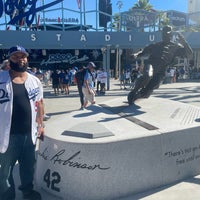 Photo taken at Jackie Robinson Statue by Christopher N. on 8/7/2022