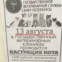 Photo taken at Ветеринарная станция Кронштадтского, Курортного и Приморского районов by P373R on 7/29/2019
