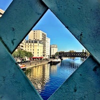 Photo taken at Canal de l&amp;#39;Ourcq by Sandrine A. on 10/31/2016