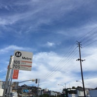 Photo taken at LA MTA Bus Stop Santa Monica &amp;amp; La Cienega (Stop #12150) by Arjan T. on 1/21/2016