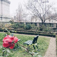 Photo taken at Jardin de l&amp;#39;Hôtel de Ville de Paris by Ramina Z. on 1/17/2016