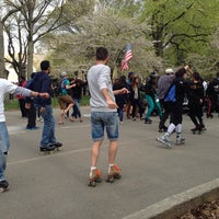 Photo taken at Central Park Dance Skaters Association (CPDSA) — Free Roller Skating Rink by Burcu E. on 4/27/2014