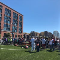 Photo taken at SFFSoccer Mission Bay Field by Angela O. on 6/2/2018