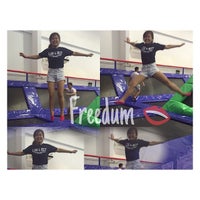 Photo taken at AMPED Trampoline Park by Shiman on 4/1/2014