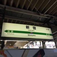 Photo taken at JR Shinjuku Station by choi v. on 12/29/2015