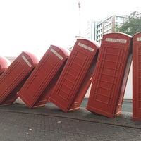 Photo taken at &amp;quot;Out of Order&amp;quot; David Mach Sculpture (Phoneboxes) by pangypang on 11/2/2016