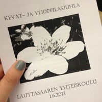 Photo taken at Lauttasaaren yhteiskoulu (LYK) by Anna on 6/1/2013