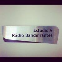 Photo taken at Estudio A Radio Bandeirantes by Victor F. on 1/10/2013