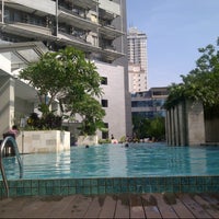 Photo taken at Paladian Park Swimming Pool by choky p. on 7/7/2013