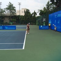 Photo taken at Tennis Courts by Juraj D. on 10/11/2014