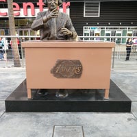 Photo taken at Chick Hearn Statue by Adrian Y. on 3/9/2018