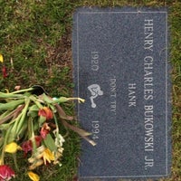 Photo taken at H. Charles Bukowski&amp;#39;s Grave by Orkan on 1/11/2013