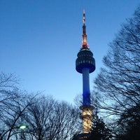 Photo taken at N Seoul Tower by Gulliver&amp;#39;s B. on 4/14/2013