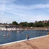 Photo taken at Parliament Hill Lido by Clea R. on 8/8/2020