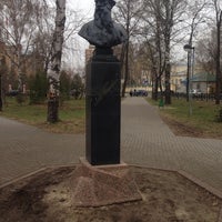 Photo taken at Памятник Льву Толстому by Alfiya B. on 4/30/2014