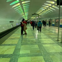 Photo taken at metro Nakhimovsky Prospekt by Alexey on 11/15/2019