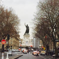 Photo taken at Place de la République by Julia J. on 2/25/2015
