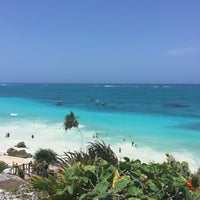 Photo taken at Tulum Archeological Site by Maria on 6/7/2017