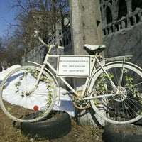 Photo taken at Памятник погибшим велосипедистам by Руслан S. on 3/29/2013