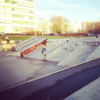 Photo taken at Skatepark Lingner Allee by Valentín M. on 1/7/2014