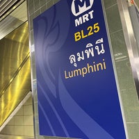 Photo taken at MRT Lumphini (BL25) by Toru Y. on 8/13/2023