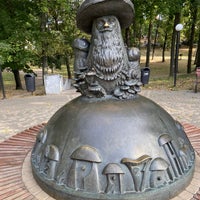 Photo taken at Скульптура «В Рязани грибы с глазами» by Alex S. on 9/7/2020