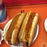 Photo taken at Gray&amp;#39;s Papaya by Charmaine D. on 7/17/2015