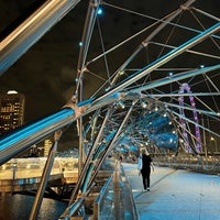 Photo taken at The Helix Bridge by Puu K. on 1/15/2024