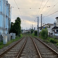 Photo taken at 東急世田谷線 松陰神社前1号踏切 by Yasuyuki O. on 7/10/2021