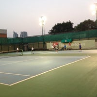Photo taken at Aree Tennis Court Sukhumvit 26 by Peerapong A. on 2/17/2014