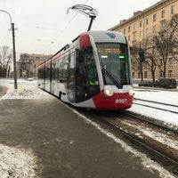 Photo taken at Трамвайная остановка &amp;quot;Автово&amp;quot; by Игорь Щ. on 1/18/2017