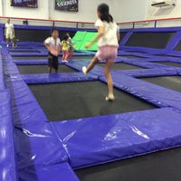 Photo taken at AMPED Trampoline Park by Ryu O. on 1/2/2015