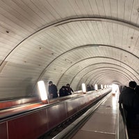 Photo taken at metro Shabolovskaya by Marina T. on 1/26/2020