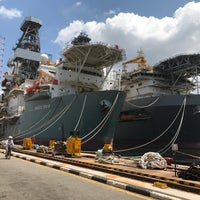 Photo taken at Keppel Shipyard Gul by Ammar R. on 1/31/2018