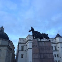 Photo taken at Great Duke Gediminas monument by Lu O. on 11/20/2017