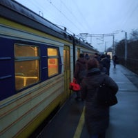 Photo taken at Залізнична платформа «Пріорка» by Volodymyr K. on 1/2/2018