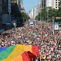 Photo taken at 21ª Parada do Orgulho LGBT by Jefferson A. on 6/18/2017