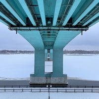 Photo taken at Октябрьский мост by Yaroslav L. on 1/5/2021