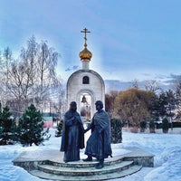 Photo taken at Памятник Петру и Февронии by Nastya K. on 3/9/2021