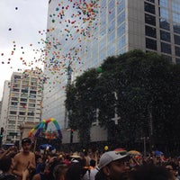 Photo taken at XX Parada do Orgulho LGBT de São Paulo by Isabela M. on 5/30/2016
