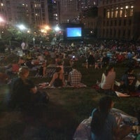 Photo taken at Fulton River District- Movies In The Park by McArthur S. on 8/28/2013