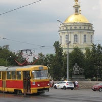 Photo taken at Остановка трамвая «пл. Карла Маркса» by Anton R. on 6/3/2013