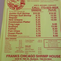 Photo taken at Frank&amp;#39;s Chicago Shrimp by Andre M. on 5/11/2013