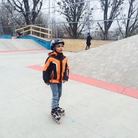 Photo taken at Скейт-парк by  Вячеслав Г. on 4/13/2014