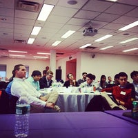 Photo taken at NYU Kaufman Management Center by Nihal M. on 12/8/2012