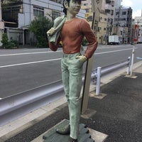 あしたのジョー立つんだ像 台東区の野外彫刻