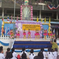 Photo taken at Wat Sribunrueng School by wan s. on 3/29/2013