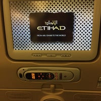 Photo taken at Etihad Airways Flight EY056 BRU-AUH by Antje D. on 12/14/2016